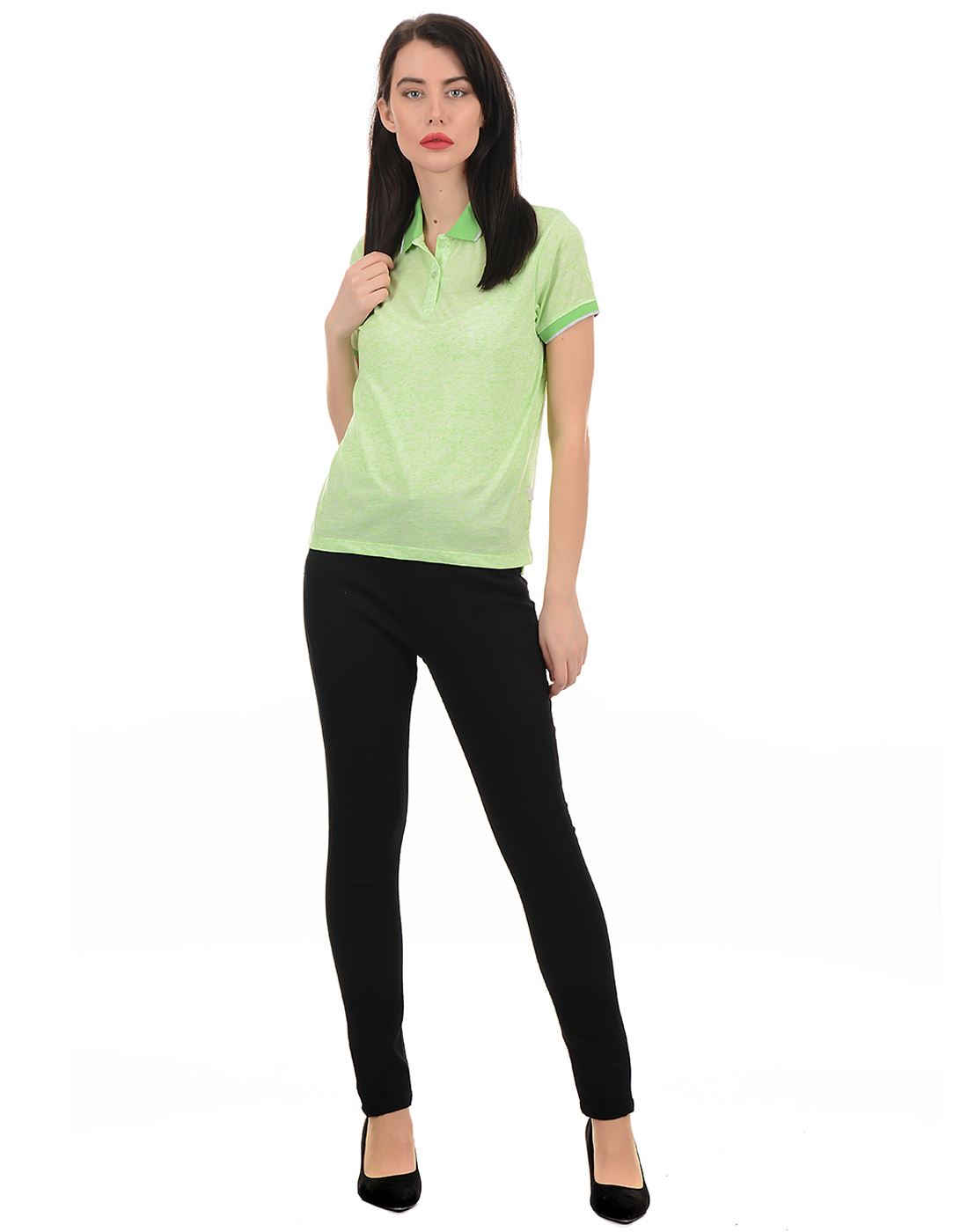 Pepe Jeans Women Casual Wear Green T-Shirt